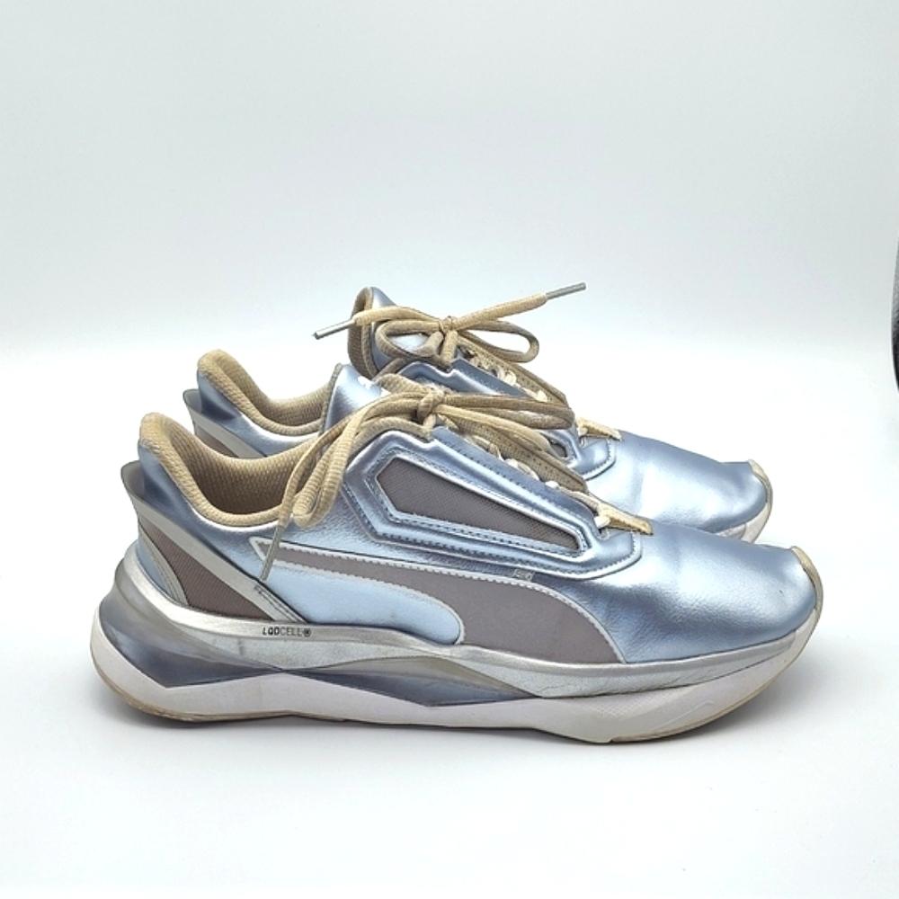 Puma Sneakers in Metallic Blue π Size Woman's 9 - Picture 2 of 9